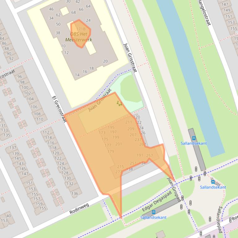 Kaart van postcodegebied 1328ST.