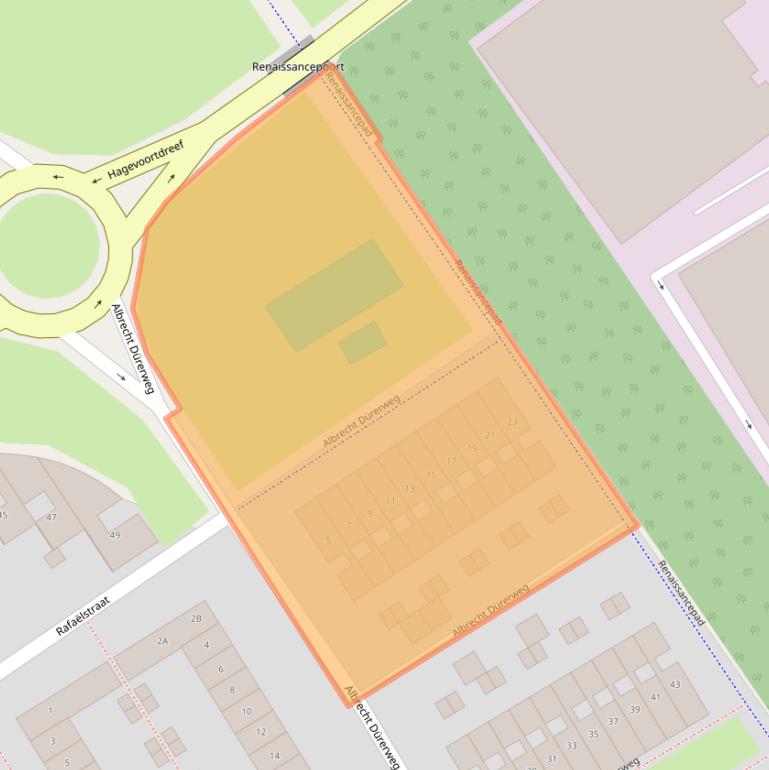 Kaart van postcodegebied 1328TA.