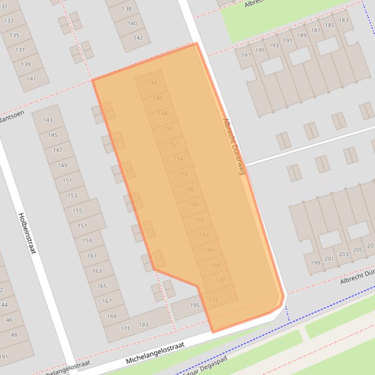 Kaart van postcodegebied 1328TM.