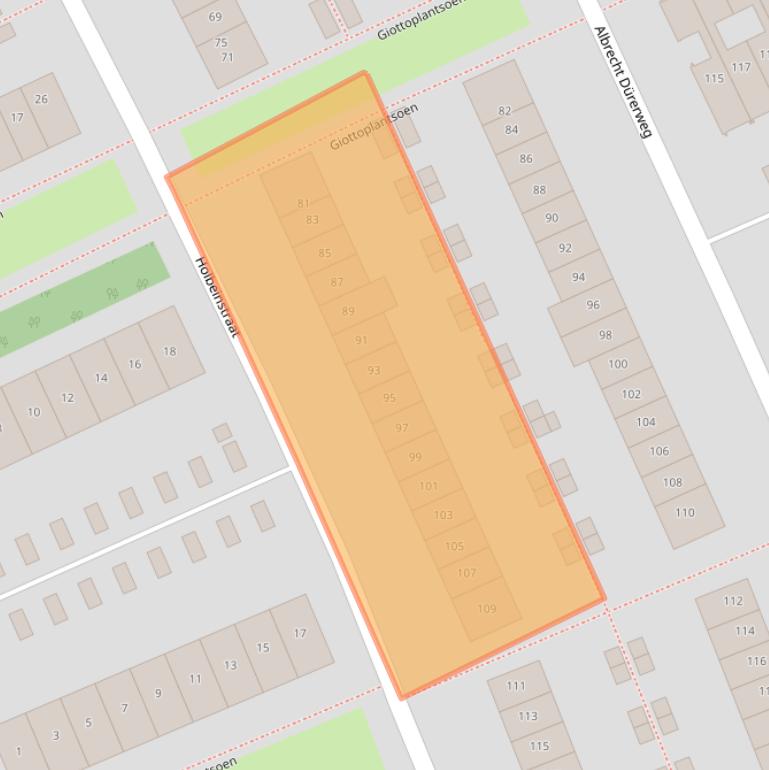 Kaart van postcodegebied 1328TT.