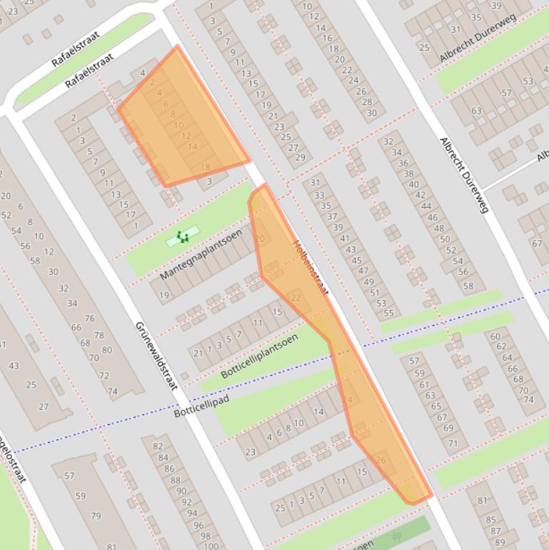 Kaart van postcodegebied 1328TX.