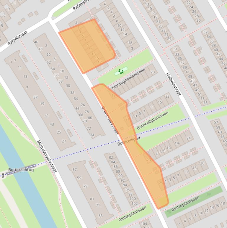 Kaart van postcodegebied 1328VA.