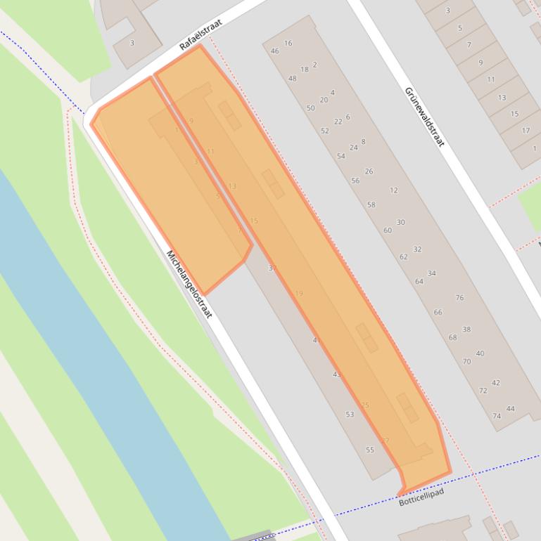 Kaart van postcodegebied 1328VR.