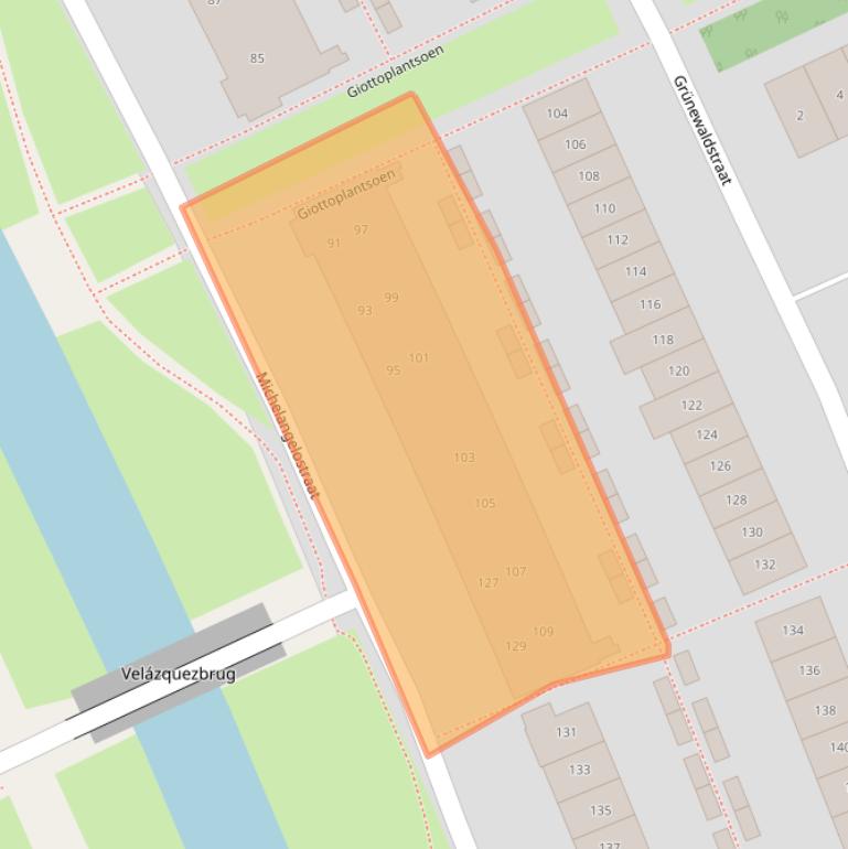 Kaart van postcodegebied 1328VV.