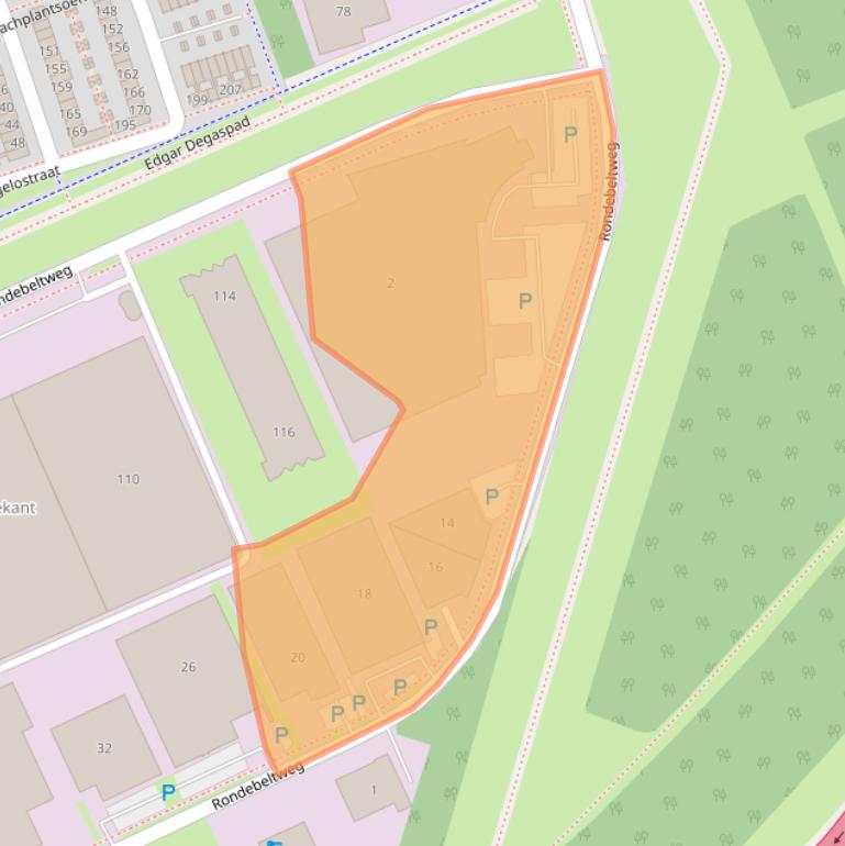 Kaart van postcodegebied 1329BA.