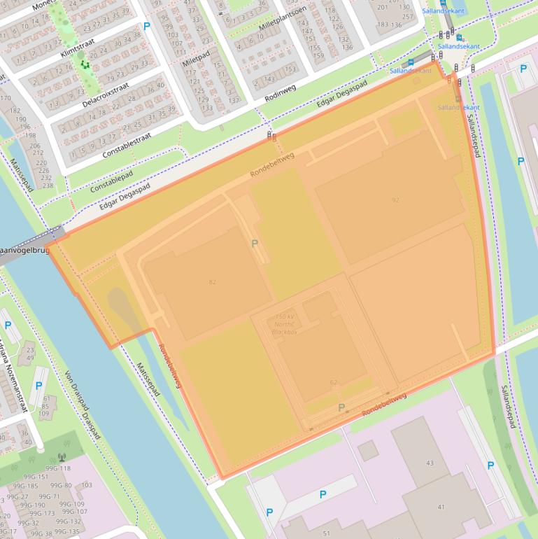 Kaart van postcodegebied 1329BG.