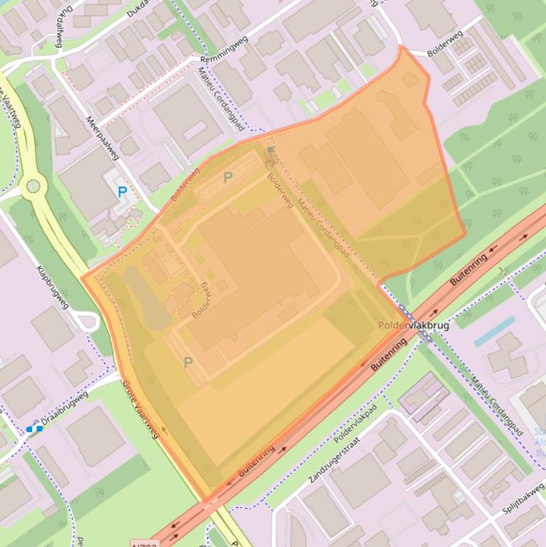 Kaart van postcodegebied 1332AT.