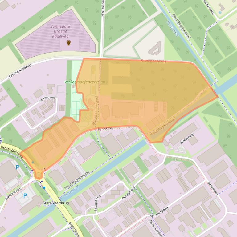 Kaart van postcodegebied 1332AW.