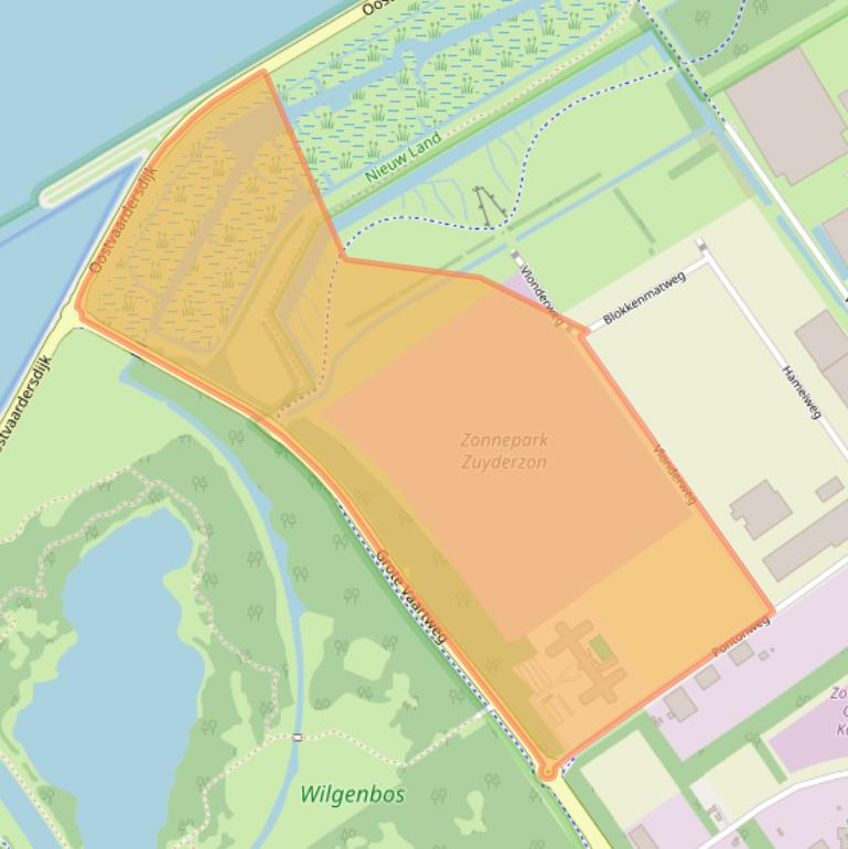 Kaart van postcodegebied 1332BX.