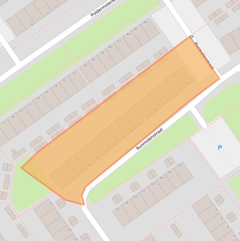 Kaart van postcodegebied 1333AN.