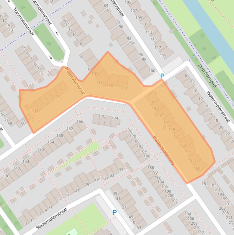 Kaart van postcodegebied 1333BB.