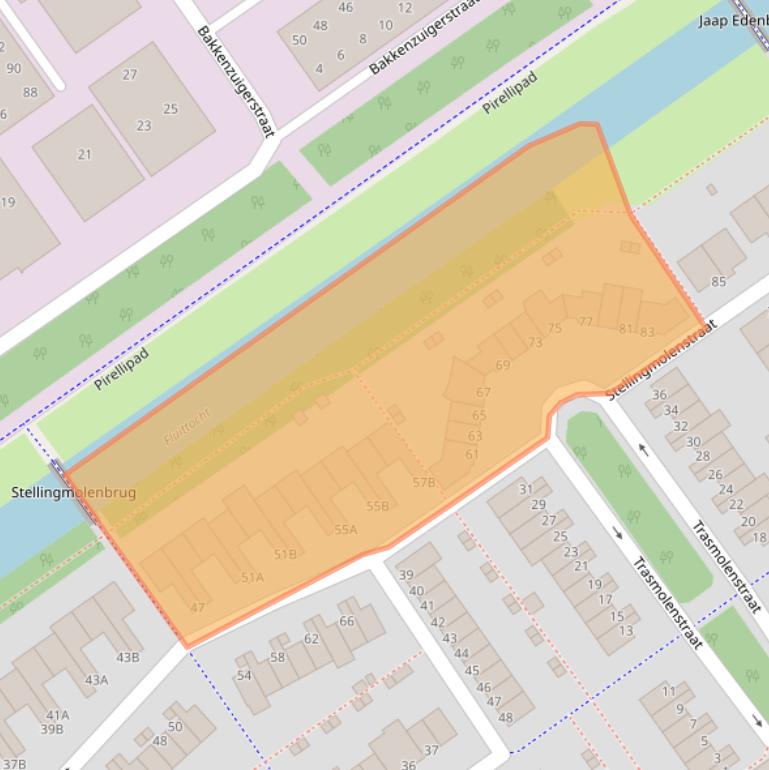 Kaart van postcodegebied 1333CG.