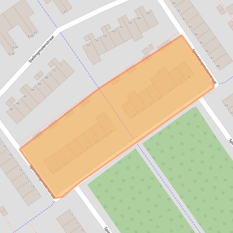 Kaart van postcodegebied 1333CT.