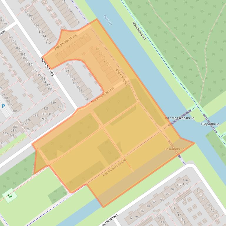 Kaart van postcodegebied 1333GG.