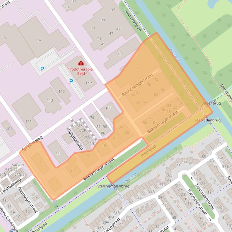 Kaart van postcodegebied 1333HA.