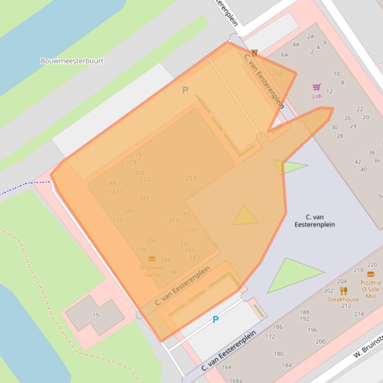 Kaart van postcodegebied 1333HH.