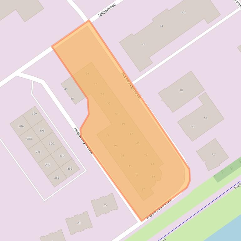 Kaart van postcodegebied 1333HM.