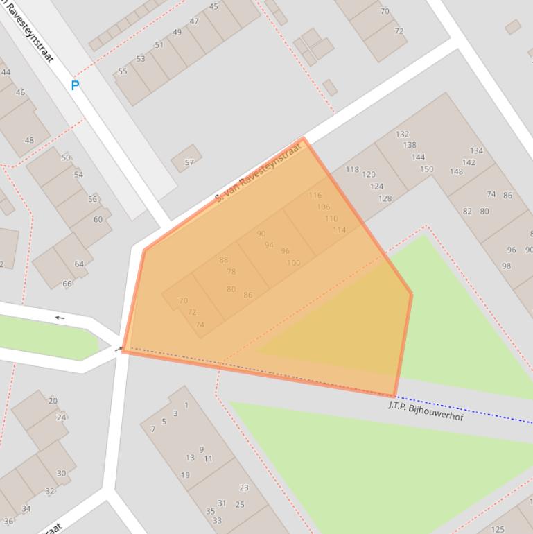 Kaart van postcodegebied 1333HS.