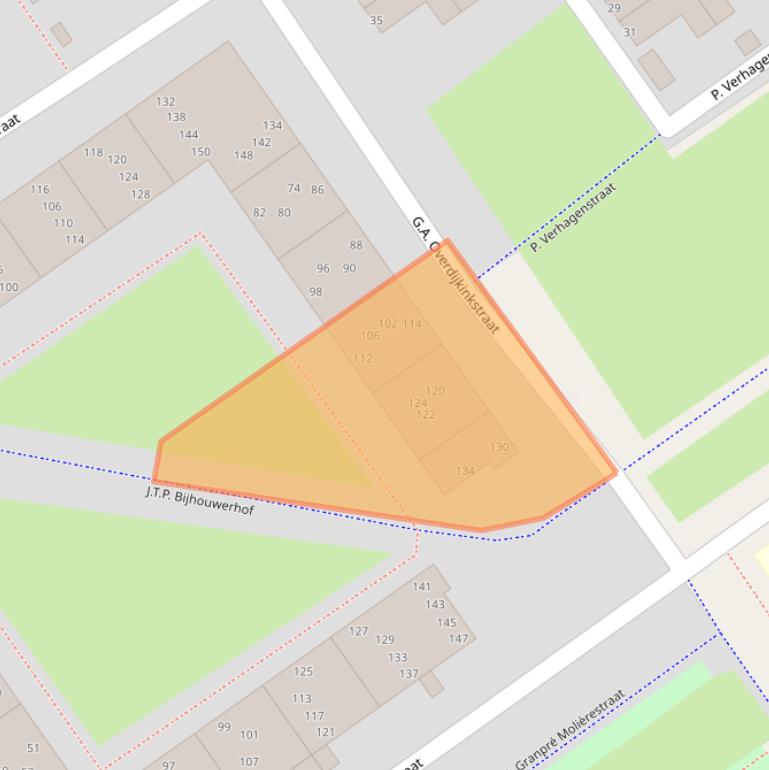 Kaart van postcodegebied 1333HW.