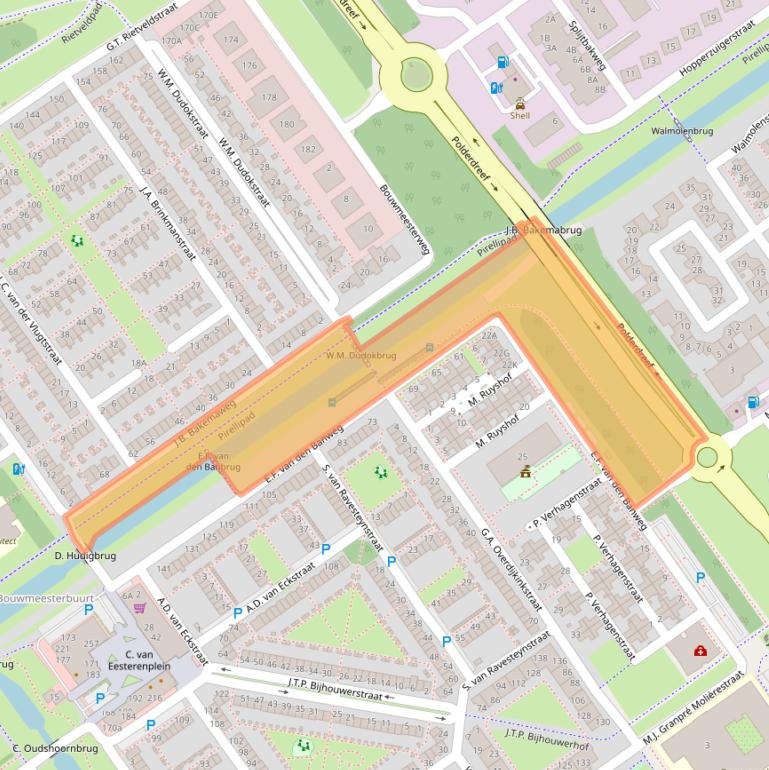 Kaart van postcodegebied 1333JD.