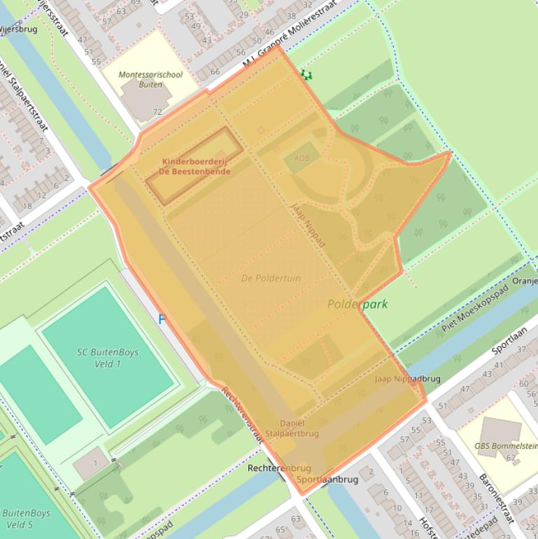 Kaart van postcodegebied 1333KB.