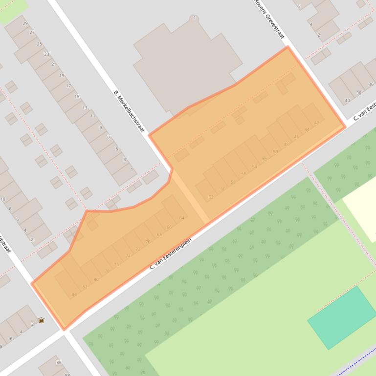 Kaart van postcodegebied 1333KP.