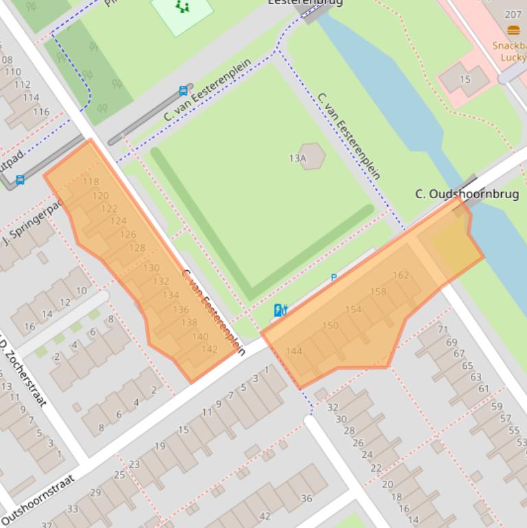 Kaart van postcodegebied 1333KS.