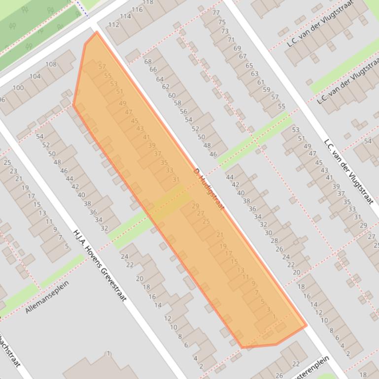 Kaart van postcodegebied 1333KT.