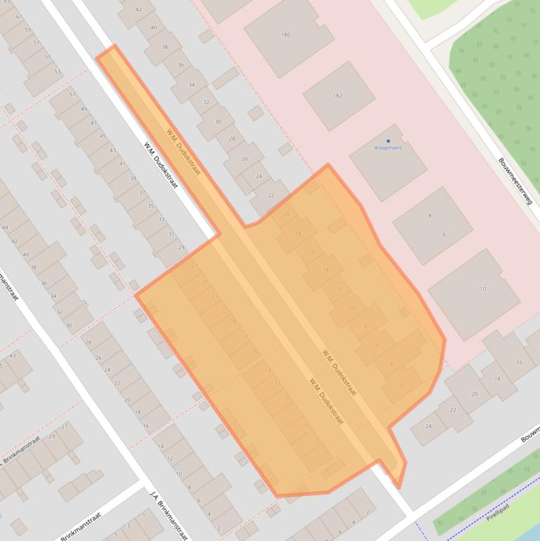 Kaart van postcodegebied 1333LR.