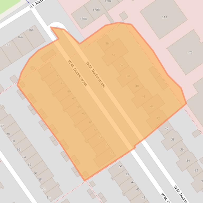 Kaart van postcodegebied 1333LT.