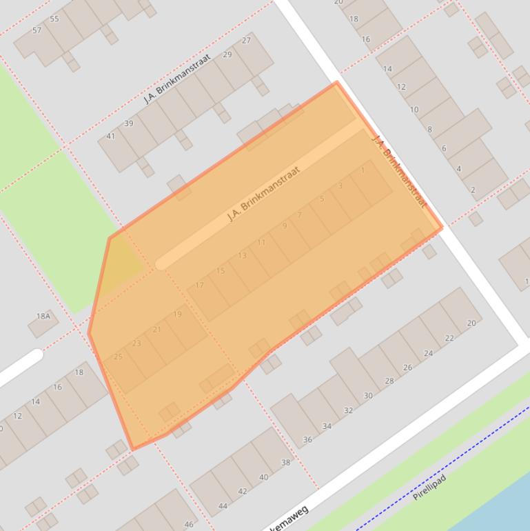 Kaart van postcodegebied 1333MA.