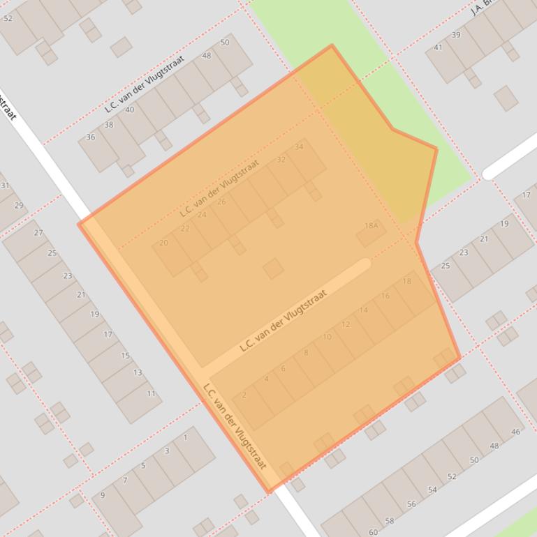 Kaart van postcodegebied 1333ML.