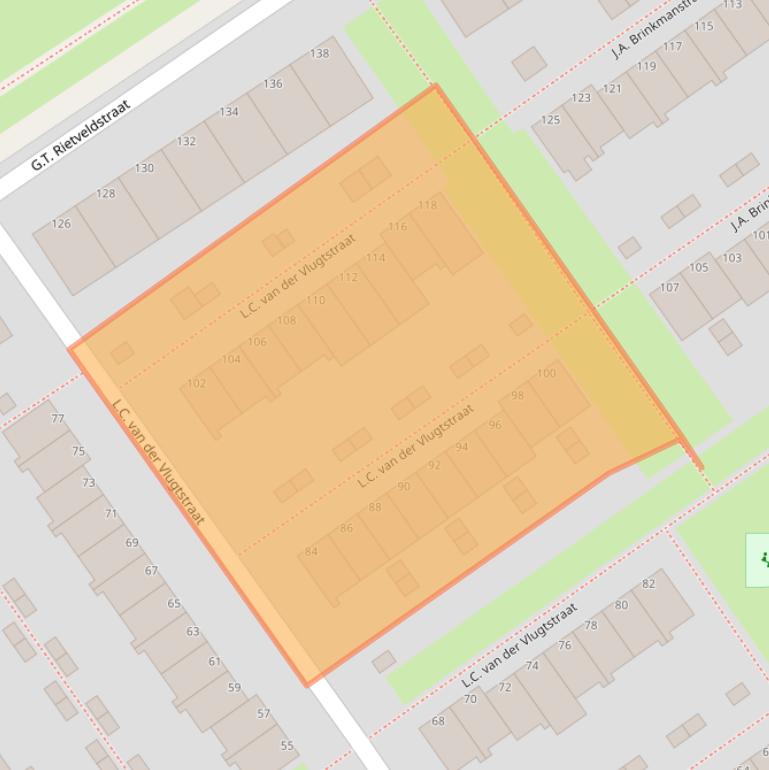 Kaart van postcodegebied 1333MR.