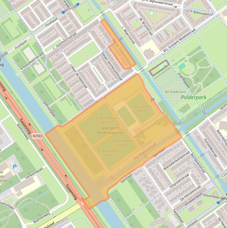 Kaart van postcodegebied 1333NA.