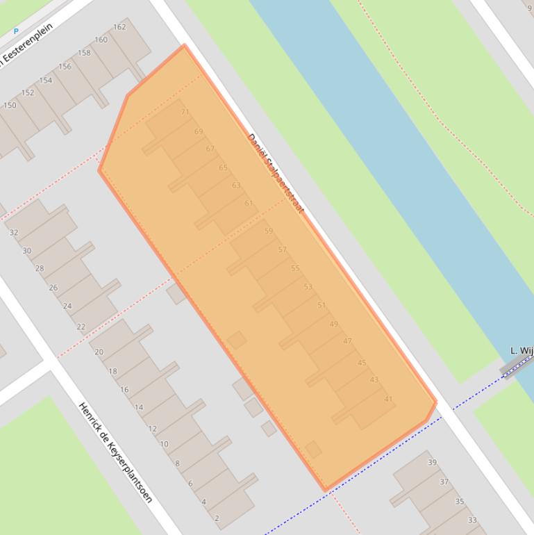 Kaart van postcodegebied 1333NB.