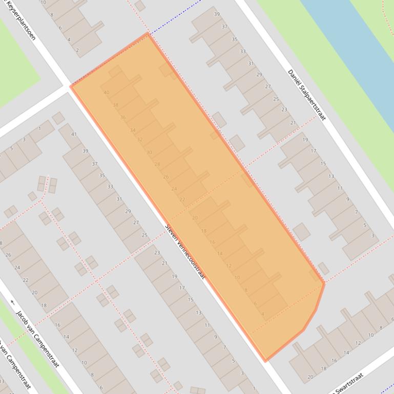 Kaart van postcodegebied 1333NE.