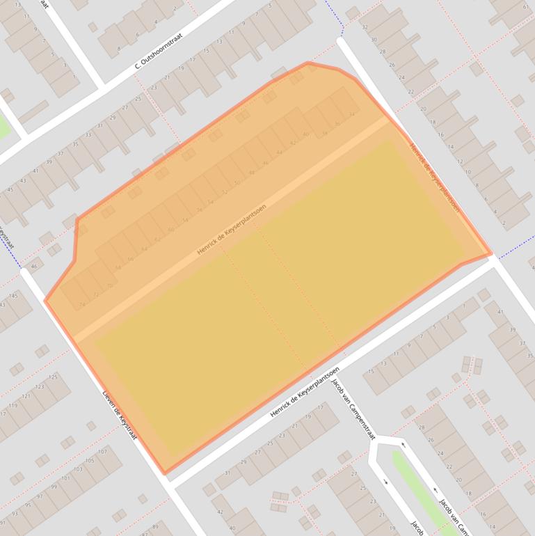 Kaart van postcodegebied 1333NT.