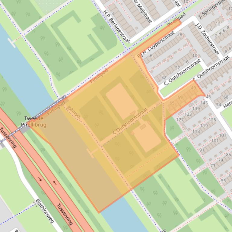 Kaart van postcodegebied 1333NX.
