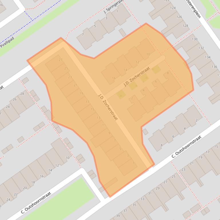 Kaart van postcodegebied 1333PC.