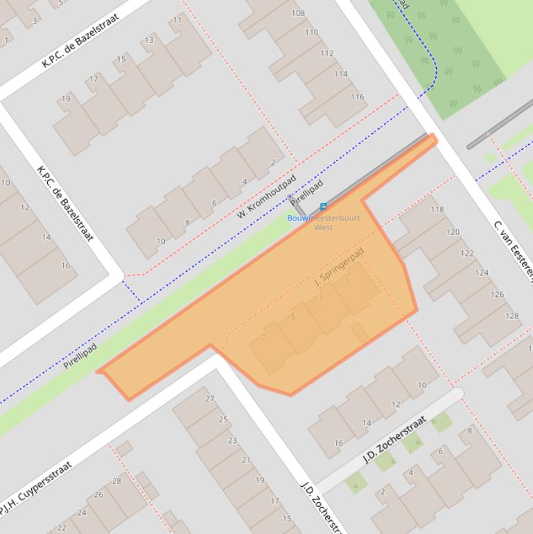 Kaart van postcodegebied 1333PE.