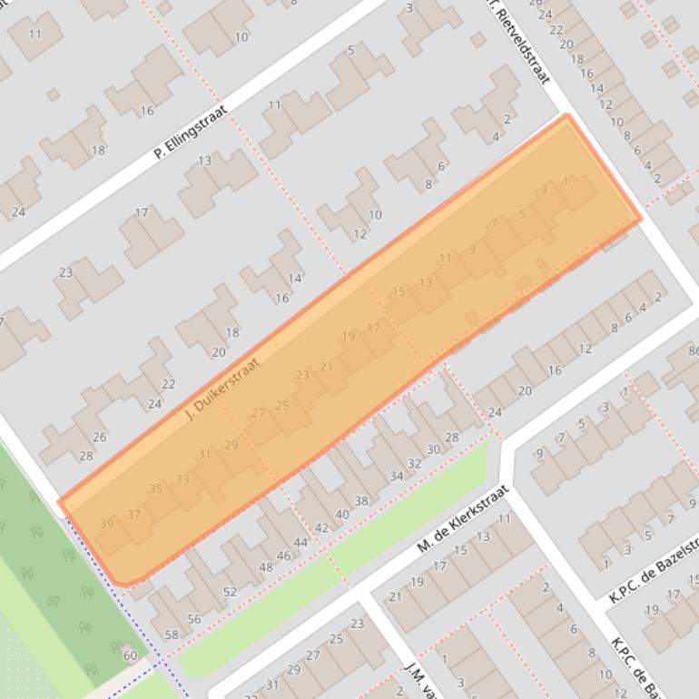 Kaart van postcodegebied 1333PP.