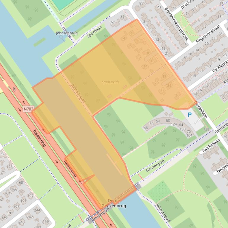 Kaart van postcodegebied 1333SH.