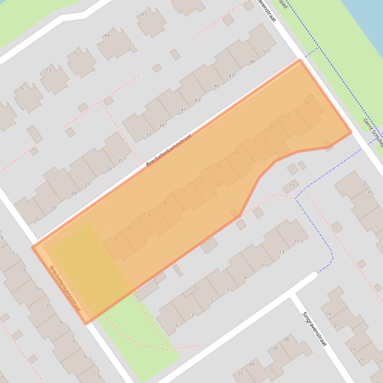 Kaart van postcodegebied 1333SL.