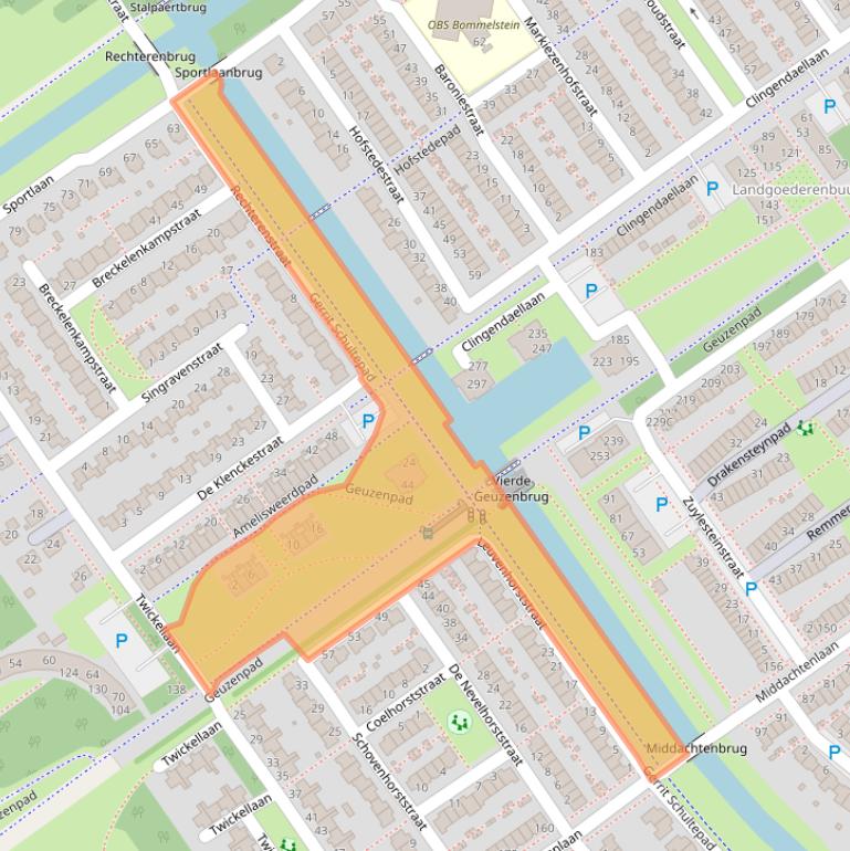 Kaart van postcodegebied 1333SM.