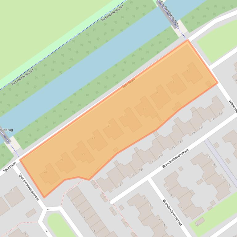 Kaart van postcodegebied 1333SZ.