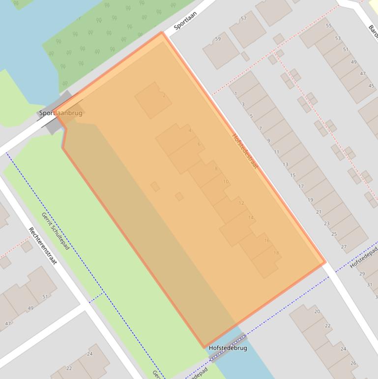 Kaart van postcodegebied 1333TE.