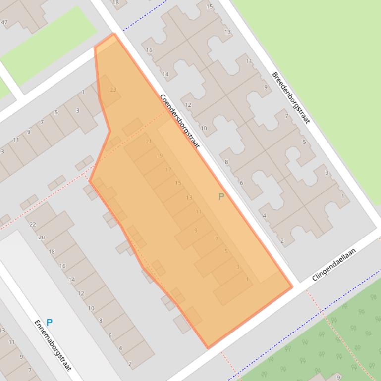 Kaart van postcodegebied 1333VN.