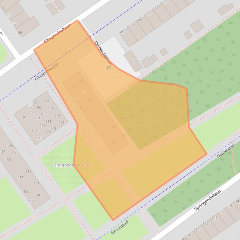 Kaart van postcodegebied 1333WC.