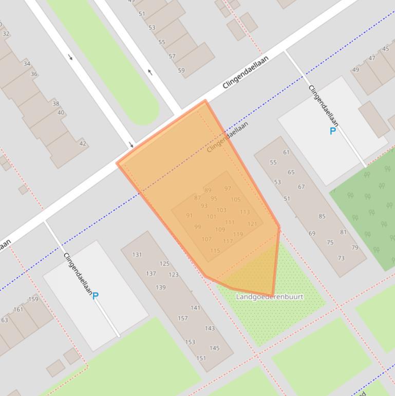 Kaart van postcodegebied 1333WD.