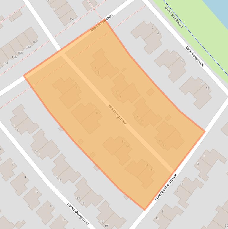 Kaart van postcodegebied 1333ZS.